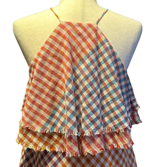 Zara Trafaluc Frayed Checked Summer Dress Size Small 2543/517/050 100%‎ Cotton - Picture 7 of 15